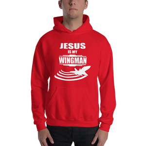 Jesus is my Wingman - Religious Men's Hooded Sweatshirt