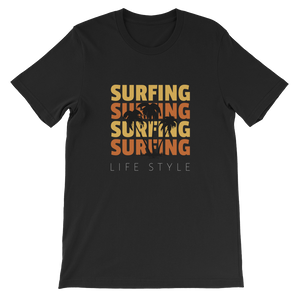 Surfing Life Style - Unisex T-Shirt in Black from Forza Tees