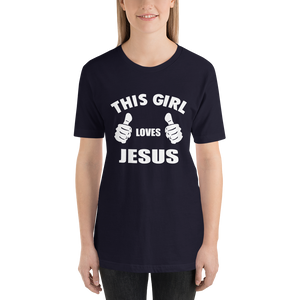 This Girl Loves Jesus - Religious Short-Sleeve Ladies T-Shirt