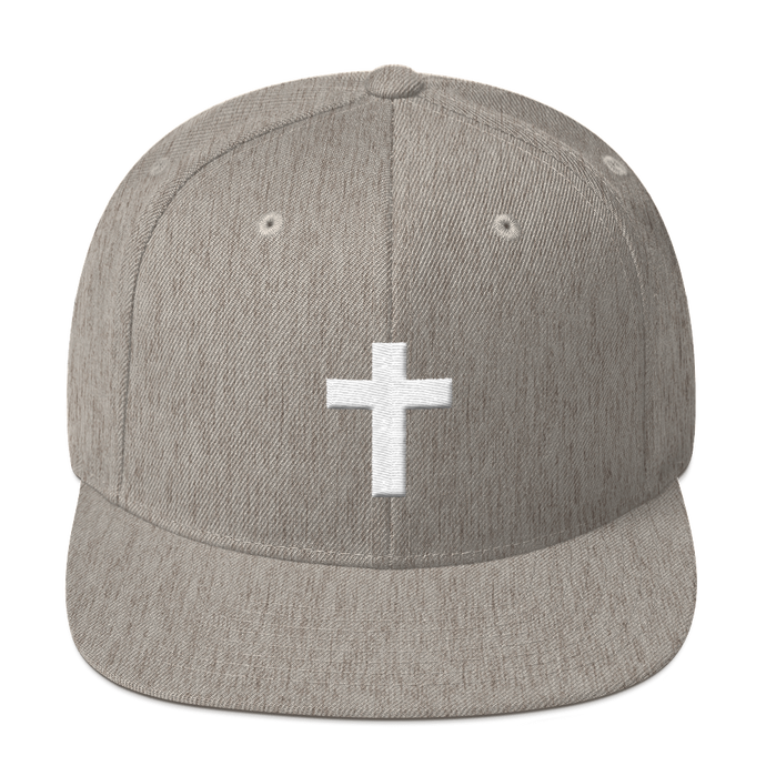 Holy Cross - Christian Faith 3D Embroidered Snapback Hat - Colour Grey from forzatees.com