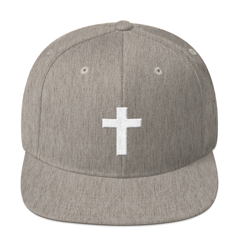 Holy Cross - Christian Faith 3D Embroidered Snapback Hat - Colour Grey from forzatees.com