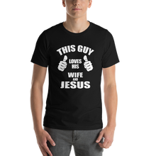 This Guy Loves His Wife and Jesus - Religious Short-Sleeve Men's T-Shirt