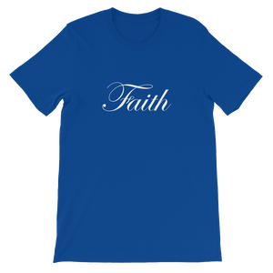 Christian Faith - Religious Slogan Unisex T-Shirt in Blue from Christian Clothing Collection at Forza Tees
