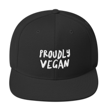 Proudly Vegan 3D Embroidered Black Snapback Hat from Forza Tees