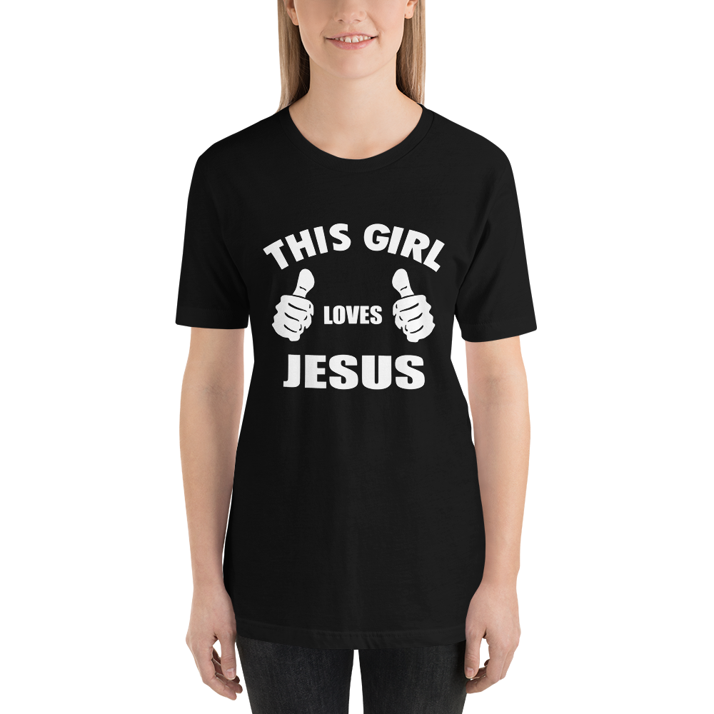 This Girl Loves Jesus - Religious Short-Sleeve Ladies T-Shirt from forzatees.com