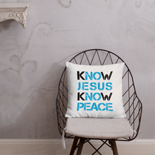 Know Jesus Know Peace - Christian Faith Premium Pillow in the home 6 from forzatees.com