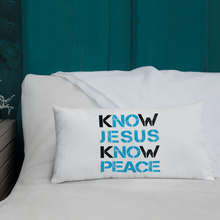 Know Jesus Know Peace - Christian Faith Premium Pillow in the home 5 from forzatees.com
