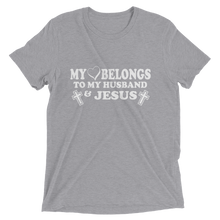 My Heart Belongs to My Husband and Jesus - Premium Short-Sleeve Ladies T-shirt