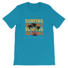 Surfing Life Style - Unisex T-Shirt in Aqua Blue from Forza Tees