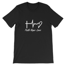 Faith - Hope - Love - Religious Christian Unisex T-Shirt in Black from forzatees.com