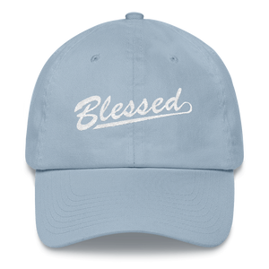 Blessed - Christian Faith Embroidered Dad Hat - Colour Light Blue from forzatees.com