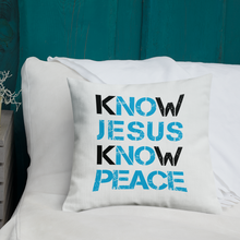 Know Jesus Know Peace - Christian Faith Premium Pillow in the home 8 from forzatees.com