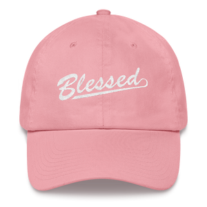 Blessed - Christian Faith Embroidered Dad Hat - Colour Pink from forzatees.com