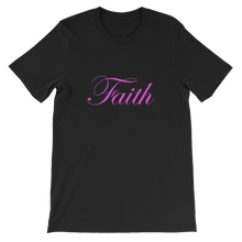 Pink Faith Slogan on Black T-Shirt from Christian Clothing Collection at forzatees.com