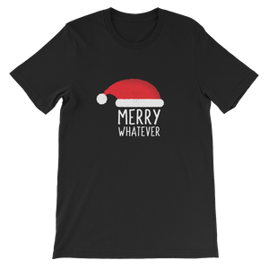 Merry Whatever - Ironic Christmas Unisex Black T-Shirt Inspired by The Grinch