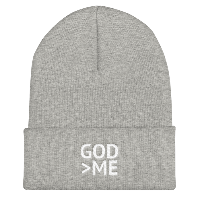 God Is Greater Than Me - Christian Faith Embroidered Beanie Hat
