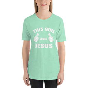 This Girl Loves Jesus - Religious Short-Sleeve Ladies T-Shirt